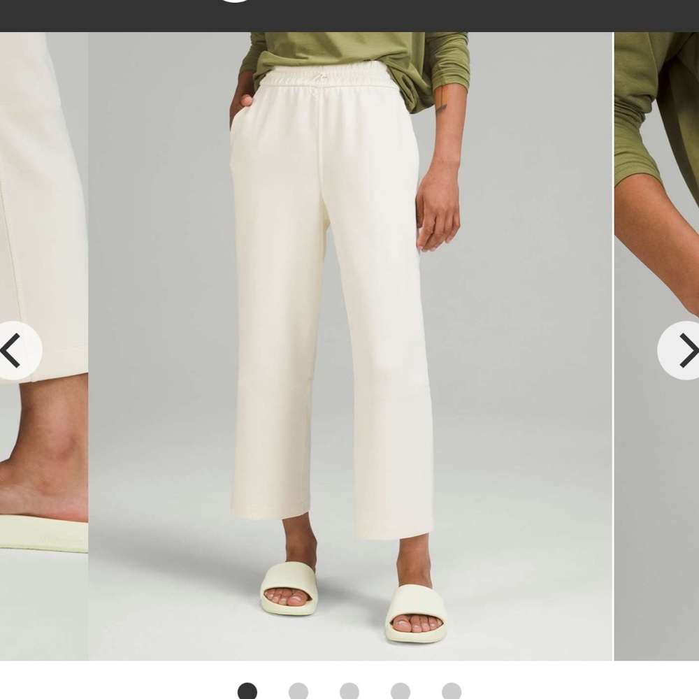 Lululemon Softstreme Straight Leg Crop Pants Lemon Sorbet, Size 12, NWT